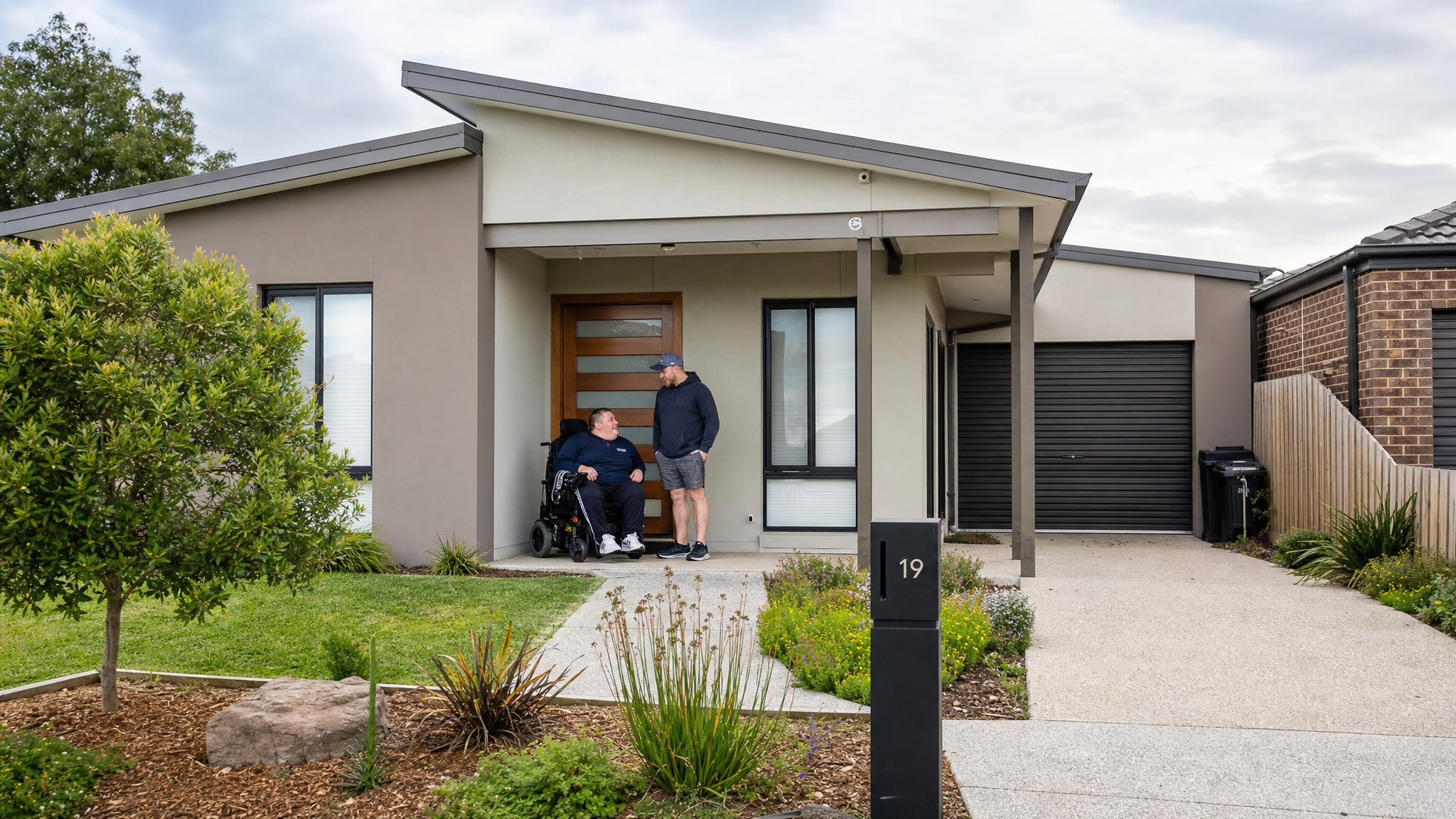 A bright, modern Rainbow Palm supported living home
